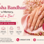 Best Rakhi gift ideas for sister featuring festive nail art session at Elements Unisex Salon in Mira Road