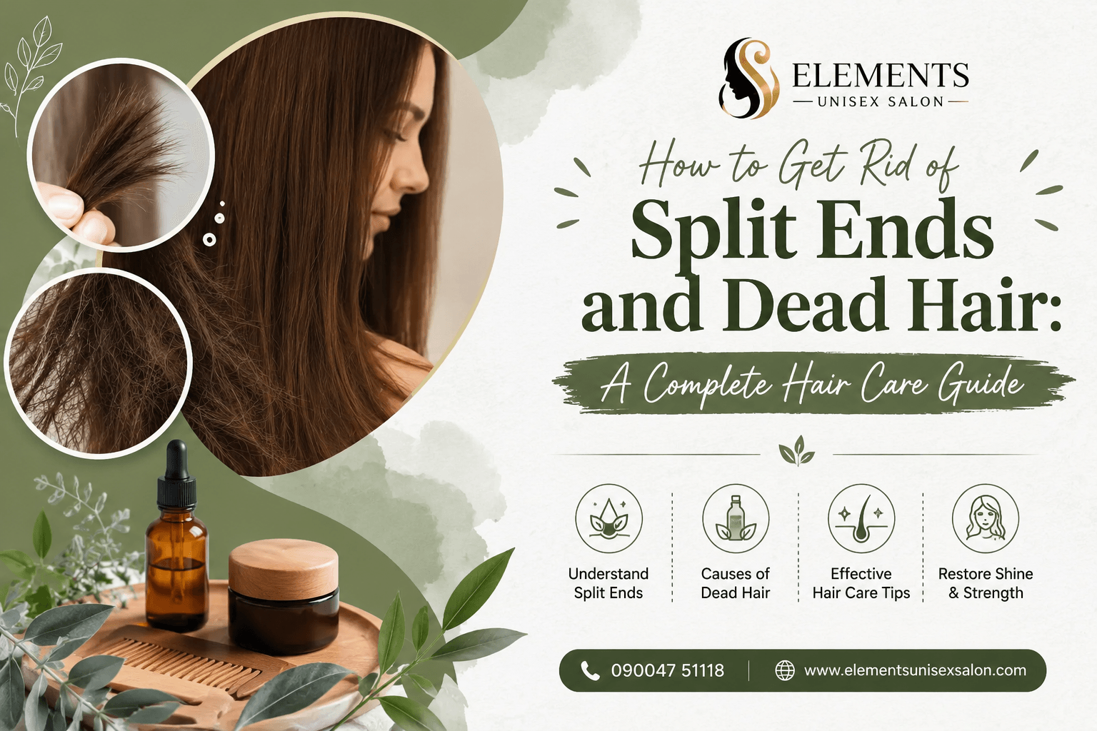 How to get rid of split ends and damaged hair at Elements Unisex Salon